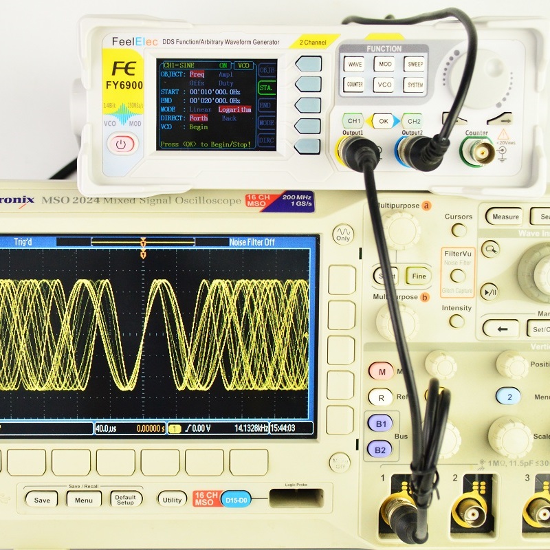Feelelec FY6900 0-60MHz Digita - đánh giá và giá Dual Channel Arbitrary Waveform Function Generator 60Mhz