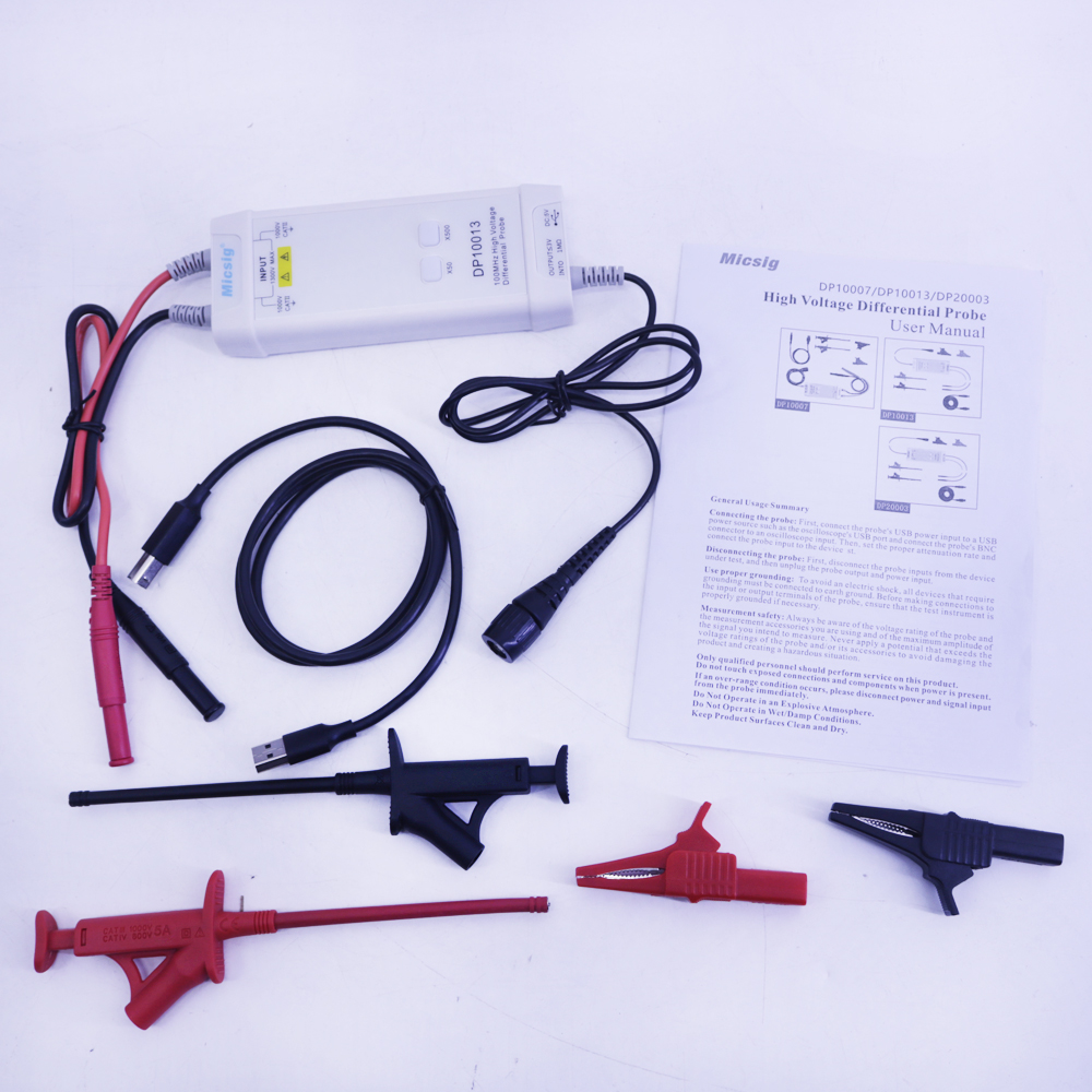 Micsig Oscilloscope  DP10013 1 - đánh giá và giá High Voltage Differential Probe 100Mhz 1300V
